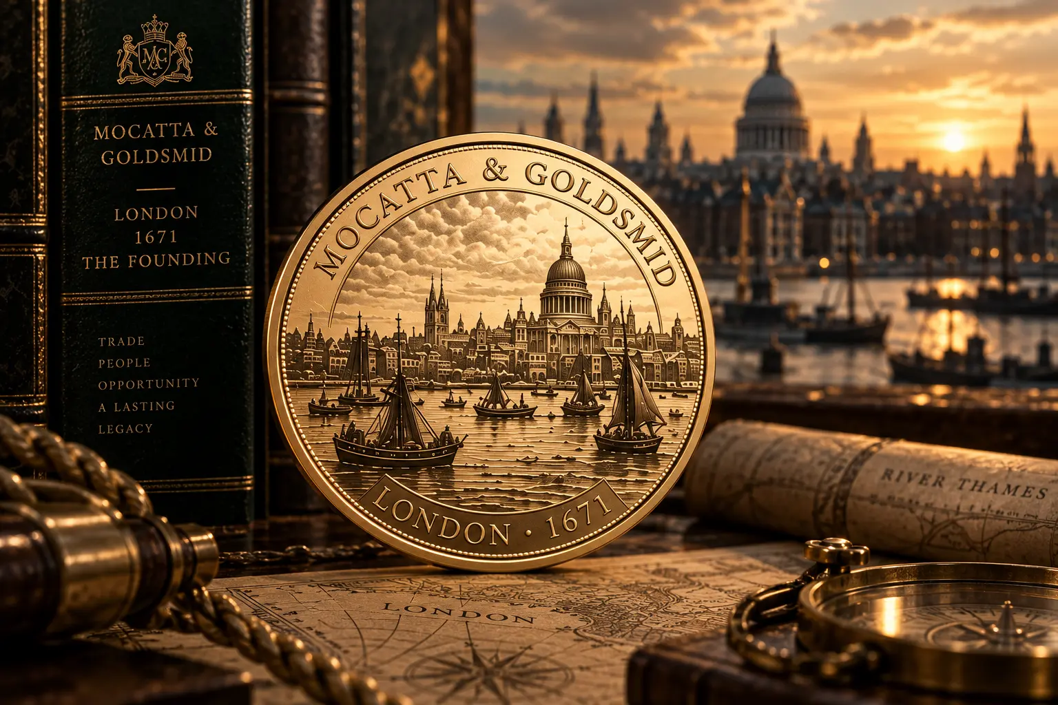 Mocatta & Goldsmid No. 01 1671 The Founding concept coin